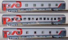 48028 LS Models Set of 3 Passenger sleeping cars of Berlin-Moscow train in latest livery (Set 2)